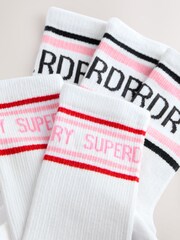 Superdry White/Black Socks 5 Pack - Image 7 of 8