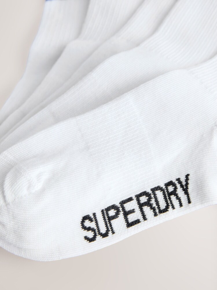Superdry White/Black Socks 5 Pack - Image 8 of 8