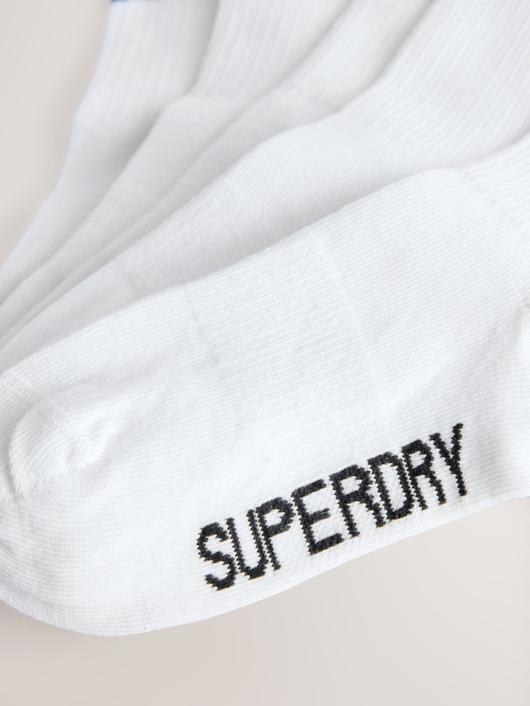 Superdry White/Black Socks 5 Pack - Image 8 of 8 Superdry White/Black Socks 5 Pack - Image 8 of 8