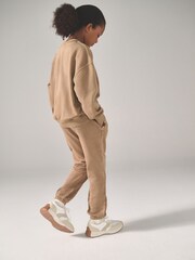 Superdry Tan Brown Sweatshirt & Joggers Set - Image 2 of 7