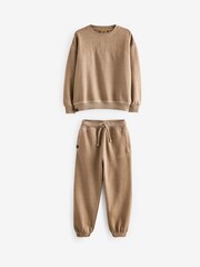 Superdry Tan Brown Sweatshirt & Joggers Set - Image 5 of 7