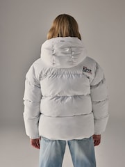 Superdry White Sports Puffer Coat - Image 2 of 4