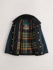 Superdry Navy Wax Jacket - Image 2 of 7