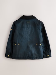 Superdry Navy Wax Jacket - Image 3 of 7