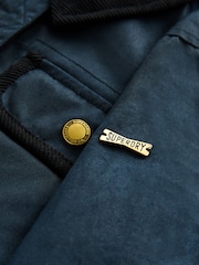 Superdry Navy Wax Jacket - Image 6 of 7