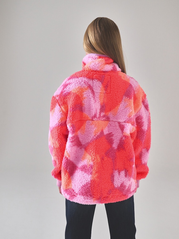 Superdry Pink/Lilac Quarter Zip Through Jacket - Image 2 of 7 Superdry Pink/Lilac Quarter Zip Through Jacket - Image 2 of 7