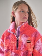 Superdry Pink/Lilac Quarter Zip Through Jacket - Image 3 of 7
