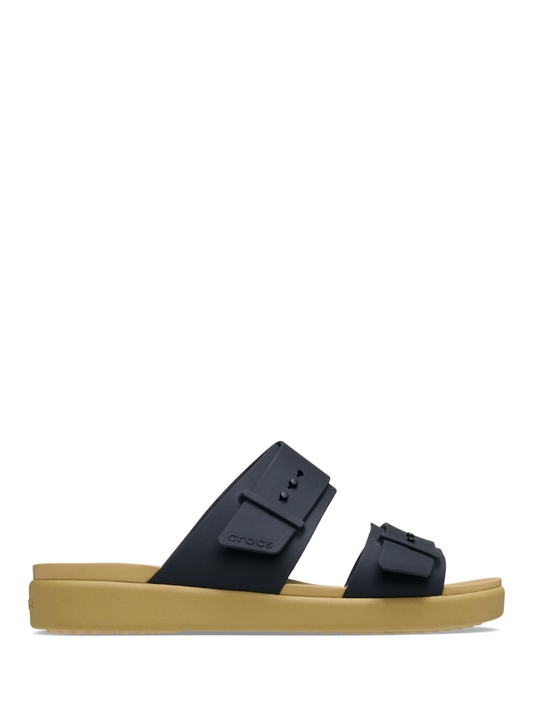Crocs Tan Brown Brooklyn Buckle Low Sandals - Image 1 of 7 Crocs Tan Brown Brooklyn Buckle Low Sandals - Image 1 of 7