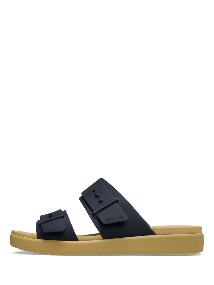 Crocs Tan Brown Brooklyn Buckle Low Sandals - Image 2 of 7