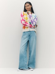 Little Bird by Jools Oliver Multi Adult Rainbow Knitted Argyle Cardigan - Image 3 of 10