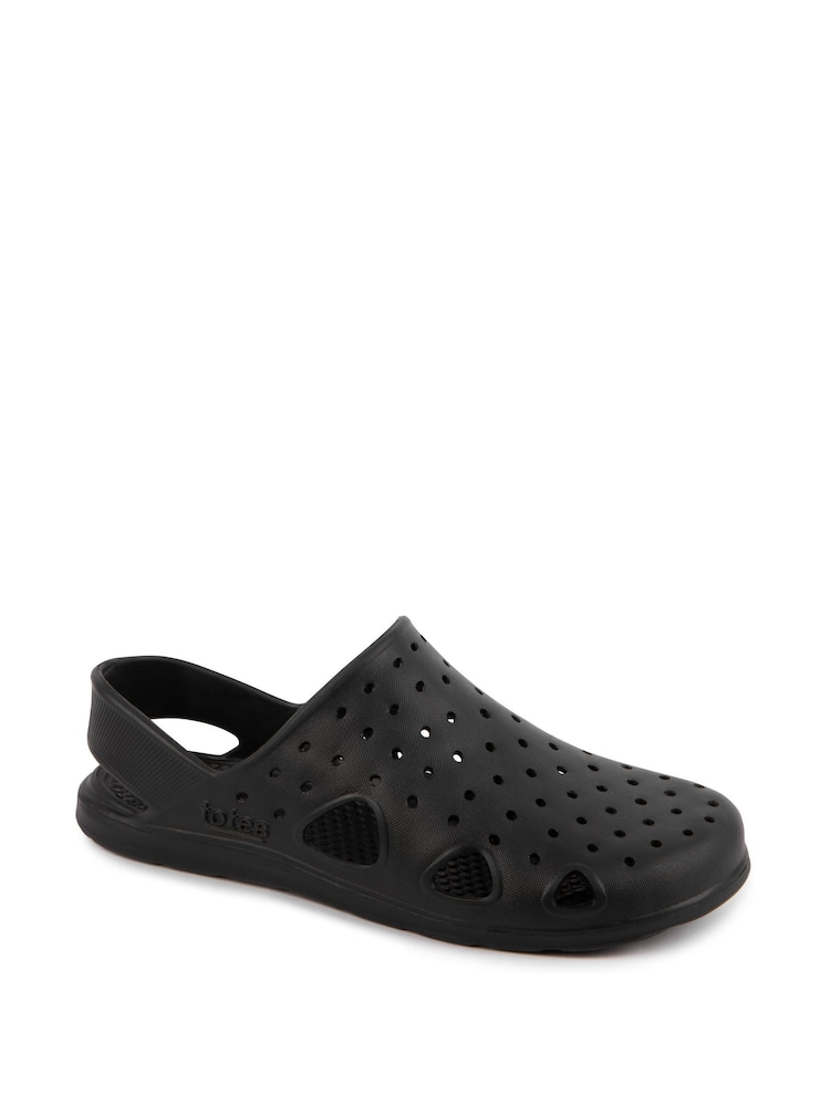 Totes Black Ladies Bounce Clogs - Image 2 of 4