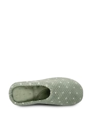 Totes Green Isotoner Ladies Popcorn Mule Slippers - Image 3 of 5