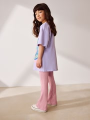 Pink Textured Flared Leggings (3-16yrs) - Image 3 of 9