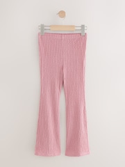 Pink Textured Flared Leggings (3-16yrs) - Image 6 of 9