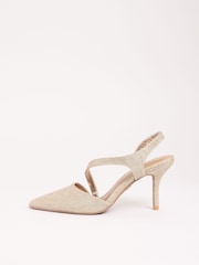 Lipsy Gold Standard Fit Asymmetric Strap Court Shoes - Image 5 of 5