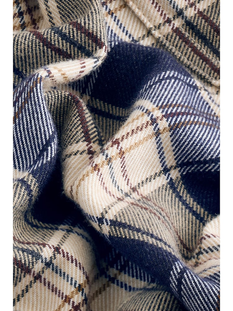 Neutral/Navy Check Long Sleeve Shirt - Image 3 of 3 Neutral/Navy Check Long Sleeve Shirt - Image 3 of 3