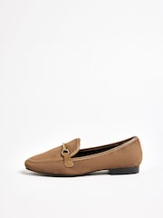 Lipsy Taupe Standard Fit Snaffle Faux Leather Loafers - Image 5 of 5