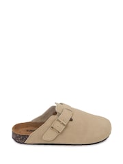 Totes Natural Ladies Suede Clogs - Image 1 of 4