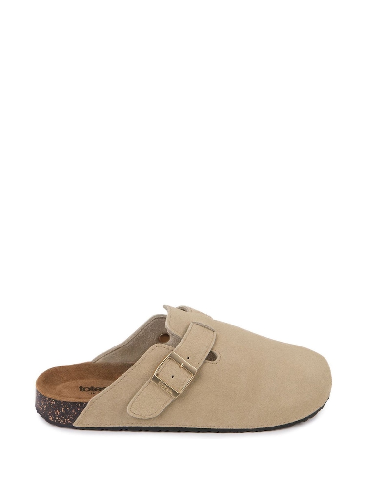 Totes Natural Ladies Suede Clogs - Image 1 of 4