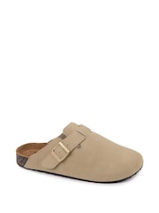 Totes Natural Ladies Suede Clogs - Image 2 of 4