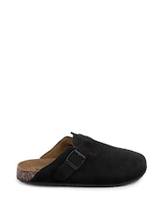 Totes Black Ladies Microsuede Clogs - Image 1 of 4