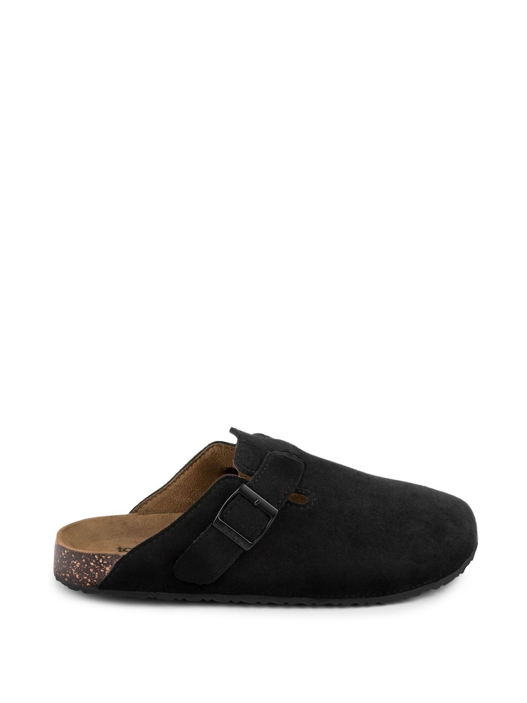 Totes Black Ladies Microsuede Clogs - Image 1 of 4