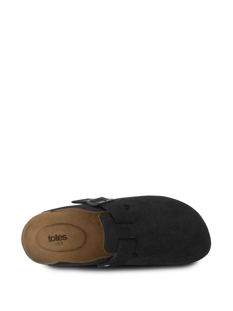 Buy Totes Black Ladies Microsuede Clogs from Next USA