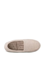 Totes Natural Isotoner Ladies Textured Moccasin Slippers - Image 4 of 5