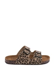 Totes Ladies PU Double Buckle Sliders - תמונה 1 מתוך 4