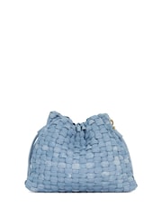 Dune London Blue Primrose S Small Woven Drawstring Bag - Image 3 of 5