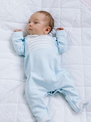 Emile Et Rose 100% Cotton All-In-One With Pleated Inset Yoke & Feather Stitch Emb - Image 1 of 4