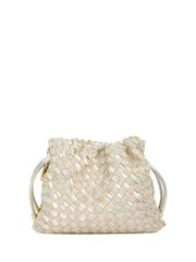 Dune London Gold Primrose S Small Woven Drawstring Bag - Image 3 of 5