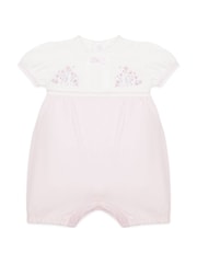 Emile Et Rose Romper With Pretty Knit Lace Yoke & Sleeves - Image 2 of 4