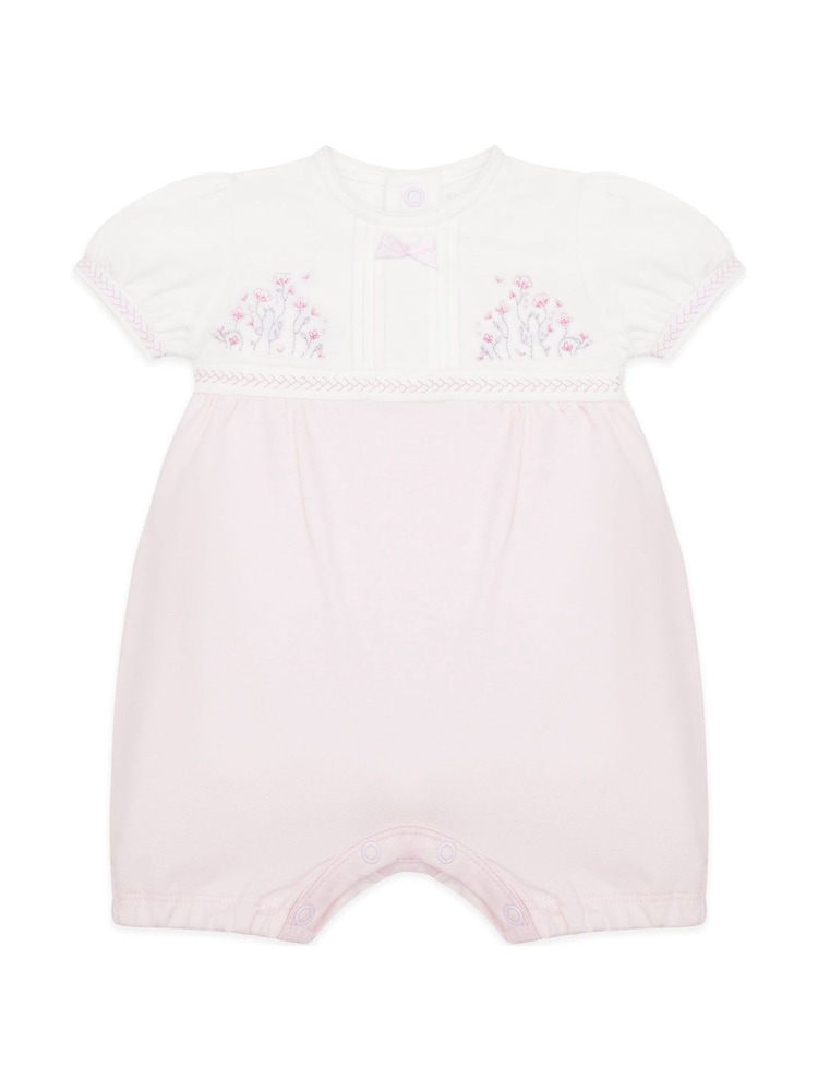 Emile Et Rose Romper With Pretty Knit Lace Yoke & Sleeves - Image 2 of 4