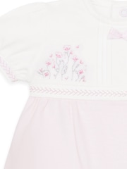 Emile Et Rose Romper With Pretty Knit Lace Yoke & Sleeves - Image 3 of 4