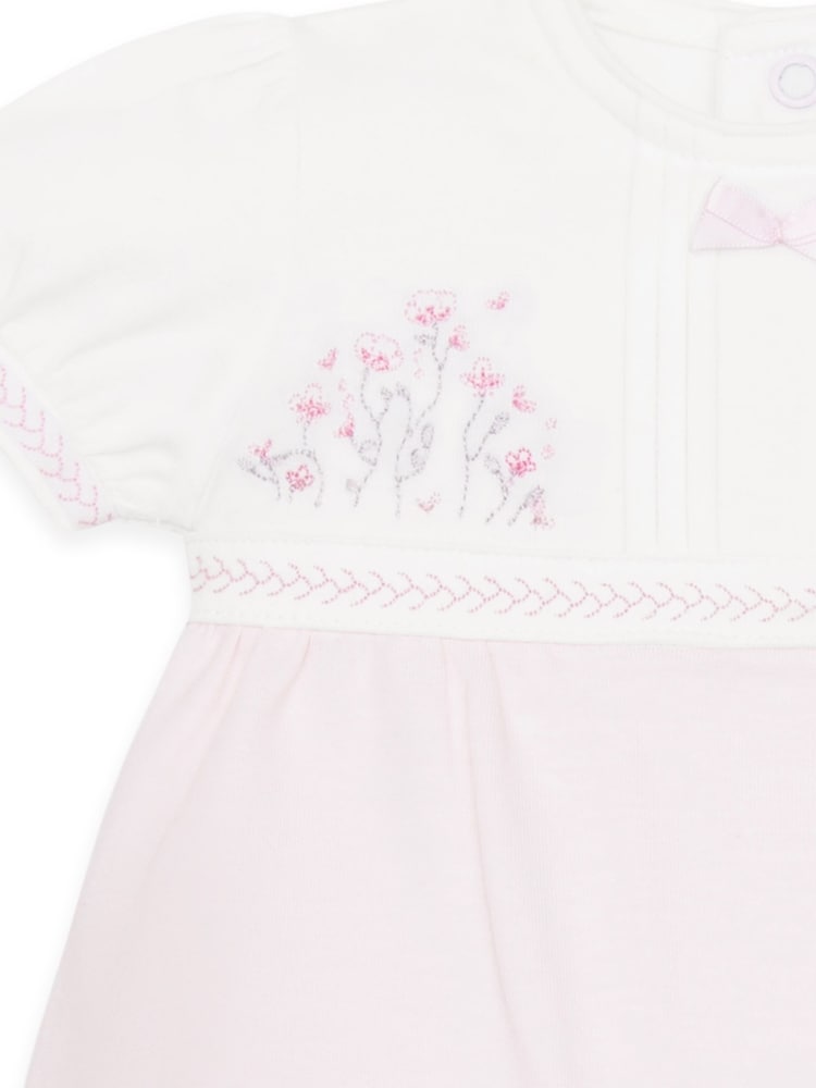 Emile Et Rose Romper With Pretty Knit Lace Yoke & Sleeves - Image 3 of 4