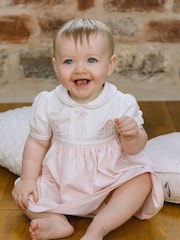 Emile Et Rose Dress with Pretty Floral Embriodered Yoke with Pants - Image 1 of 5