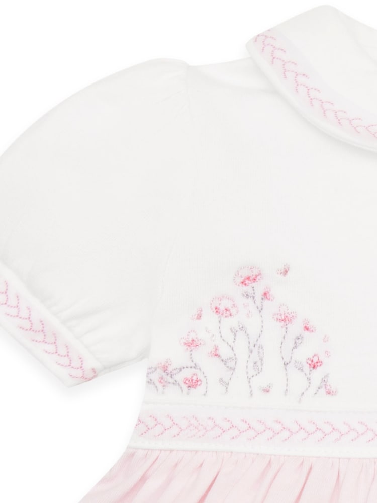Emile Et Rose Dress with Pretty Floral Embriodered Yoke with Pants - Image 5 of 5
