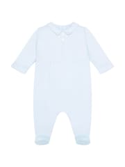 Emile Et Rose Blue 100% Cotton All-In-One With Diamond Emb Upper & Sleeve Trim - Image 2 of 4