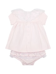 Emile Et Rose 2 Piece Pink Short Dress with Embroidered Tulle & Frilly Pants - Bild 5 von 6
