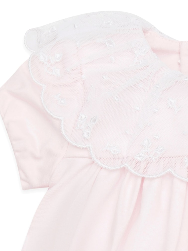 Emile Et Rose 2 Piece Pink Short Dress with Embroidered Tulle & Frilly Pants - Bild 6 von 6