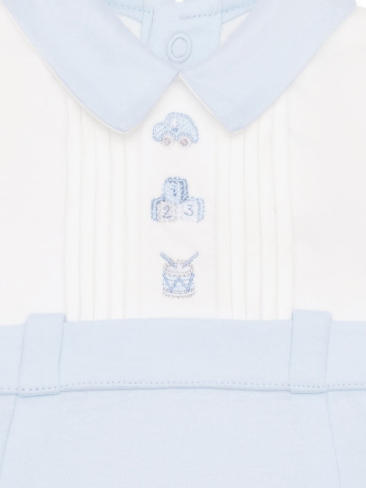 Emile Et Rose Romper With Pretty Knit Lace Yoke & Sleeves - Image 3 of 4