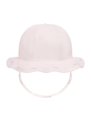 Emile Et Rose Floral Scallop Brim Sun Hat With Strap - Image 2 of 3