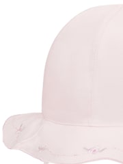 Emile Et Rose Floral Scallop Brim Sun Hat With Strap - Image 3 of 3