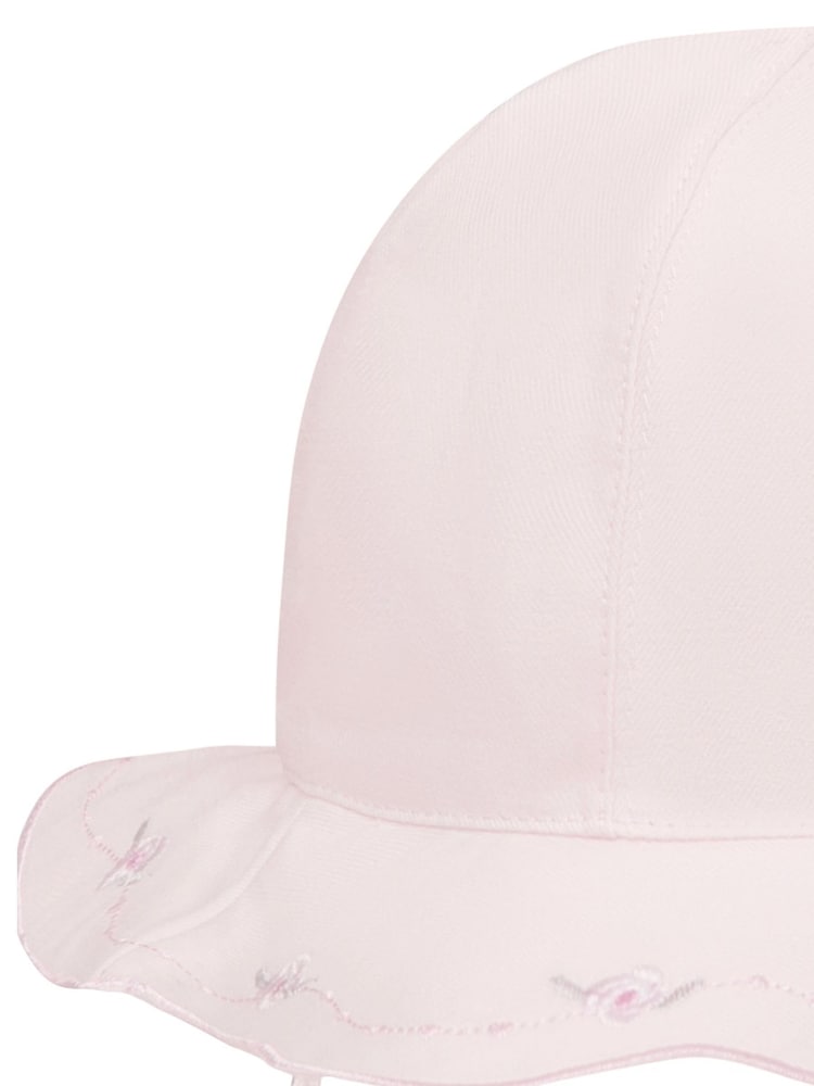 Emile Et Rose Floral Scallop Brim Sun Hat With Strap - Image 3 of 3