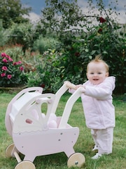 Emile Et Rose Pink Microfibre Jacket With All-Over Embriodered Bunny & Hood - Image 1 of 4