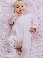 Emile Et Rose Pink Front Open 100% Cotton All-In-One - Image 1 of 5