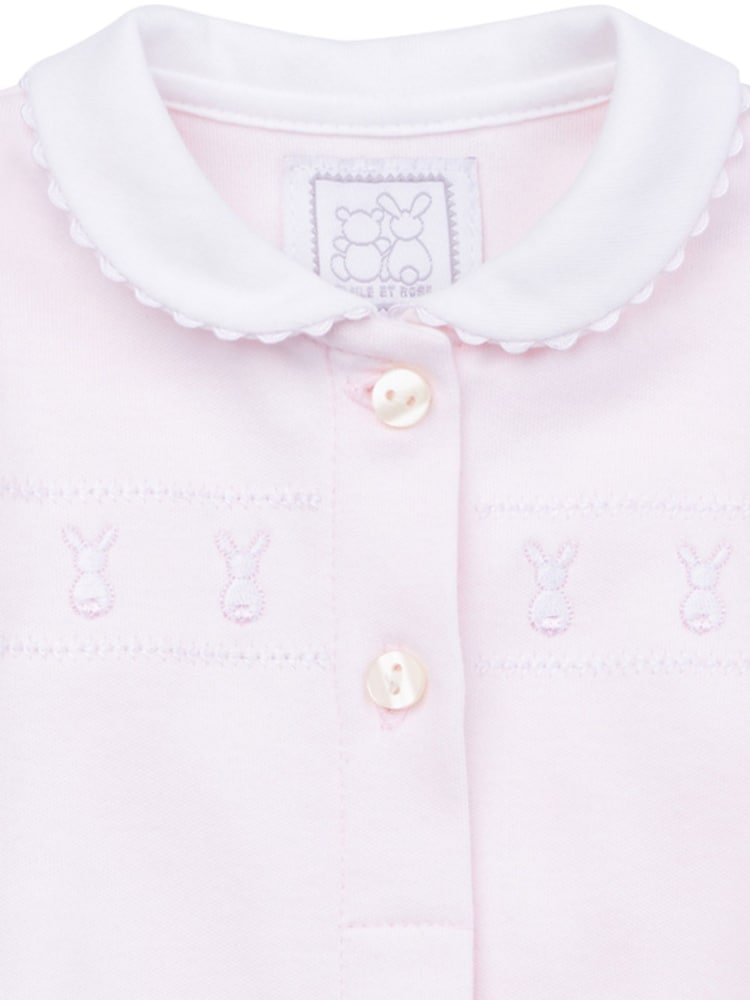 Emile Et Rose Pink Front Open 100% Cotton All-In-One - Image 5 of 5