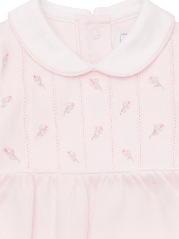 Emile Et Rose Pink 100% Cotton All-In-One With Emb Rosebud & Feather Stitch Yoke - Imagen 4 de 4 Emile Et Rose Pink 100% Cotton All-In-One With Emb Rosebud & Feather Stitch Yoke - Imagen 4 de 4