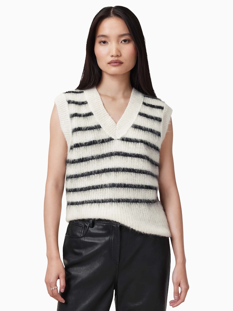 AllSaints White Riga Tank Top - Image 1 of 10 AllSaints White Riga Tank Top - Image 1 of 10